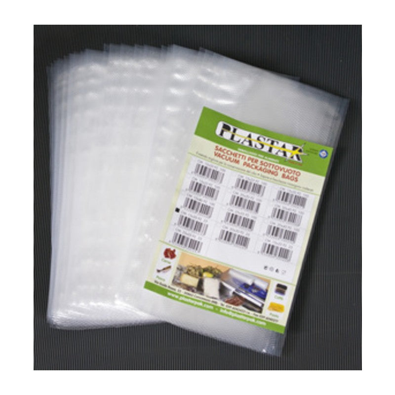 BUSTA GOFFRATA 15X25 CM P/SOTTOVUOTO  25 PZ