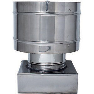 C FUMAIOLO A BOTTE INOX QUADRO INOX 40X40CM