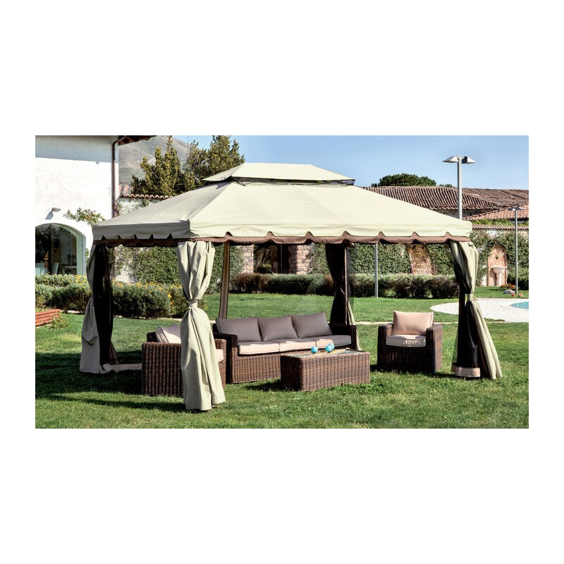 C GAZEBO ALLUMINIO 3X4M RIYAD ECRU