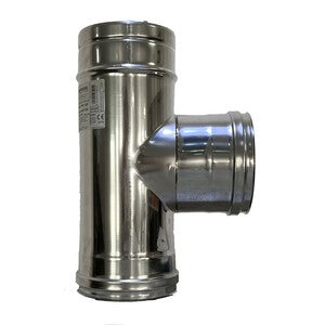 C RACCORDO A T INOX DOP PARETE D 15/20 CM