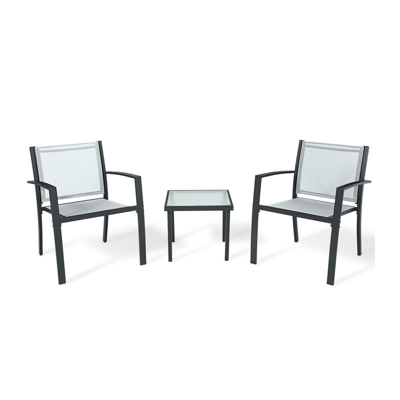 C SET 3 PZ SALOTTO HAVANA ACCIAIO ANTRACITE/GRIGIO
