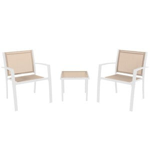 C SET 3 PZ SALOTTO HAVANA ACCIAIO BIANCO/TORTORA