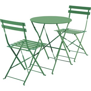 C SET BISTROT MARSIGLIA TAVOLO E 2 SEDIE VERDE