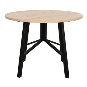 C TAVOLO TONDO ROVERE NAT/NERO ROUND FRAME 100