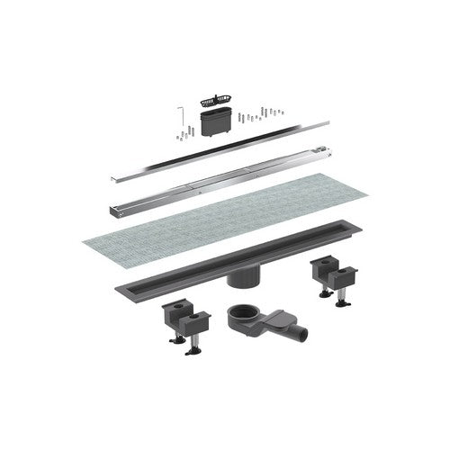 CANALETTA DOCCIA CANALISSIMA ALLUMINIO ORIZZONTALE KIT Misura: L. 90 cm