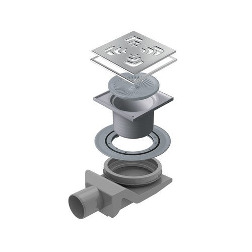 CANALINA SCARICO DOCCIA QUADRATA ANGOLO Misura: 15x15