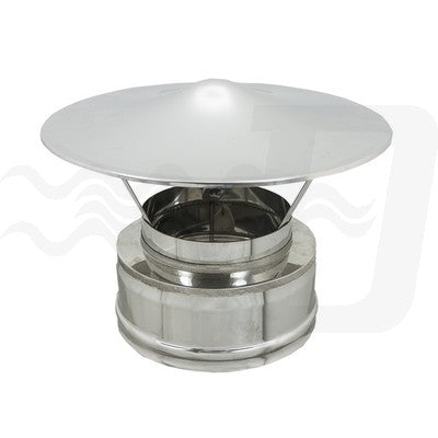 CAPPELLO CINESE INOX DOPPIA PARETE Misura: Diam. 80x130