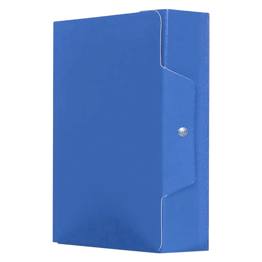 CARTELLA PORTAPROGETTI CON BOTTONE dorso 6 cm - blu