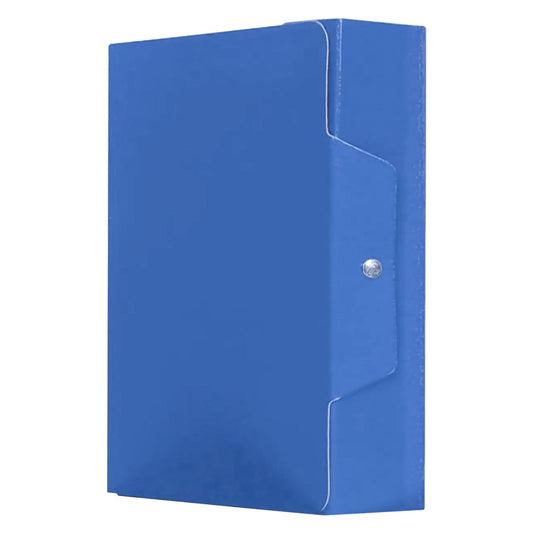 CARTELLA PORTAPROGETTI CON BOTTONE dorso 6 cm - blu