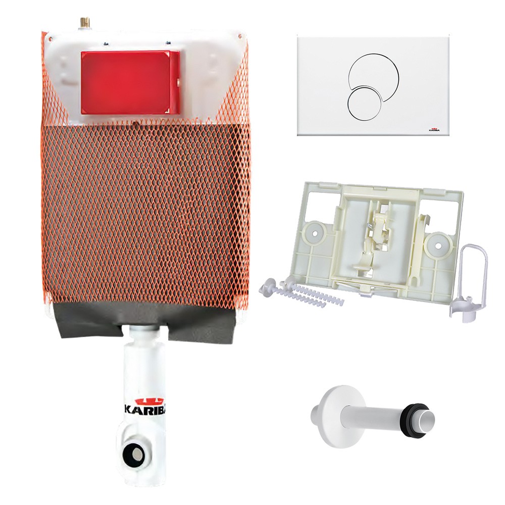 CASSETTA DI SCARICO WC INCASSO COMPLETA 'MONOLITH kit