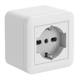 CASSETTA FIXA DA PARETE P/INT. 1 BIP/SCHUKO BCA