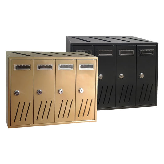 CASSETTA POSTALE 4 posti - bronzo - 42,5x17,5x H. 30