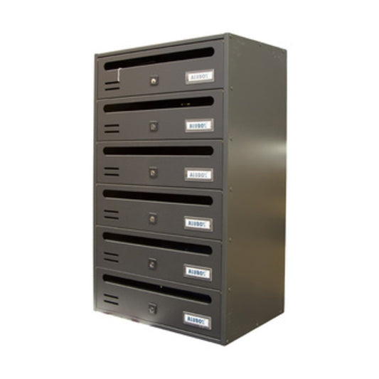 CASSETTA POSTALE ALUBOX CUBO/R 6 38,5X25X63 GR GHISA