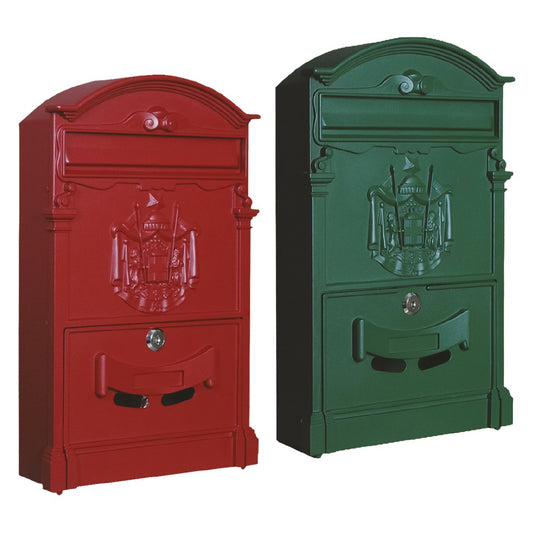 CASSETTA POSTALE 'CAMELIA' cm 25,5 x 9 x H.41 - rosso fuoco