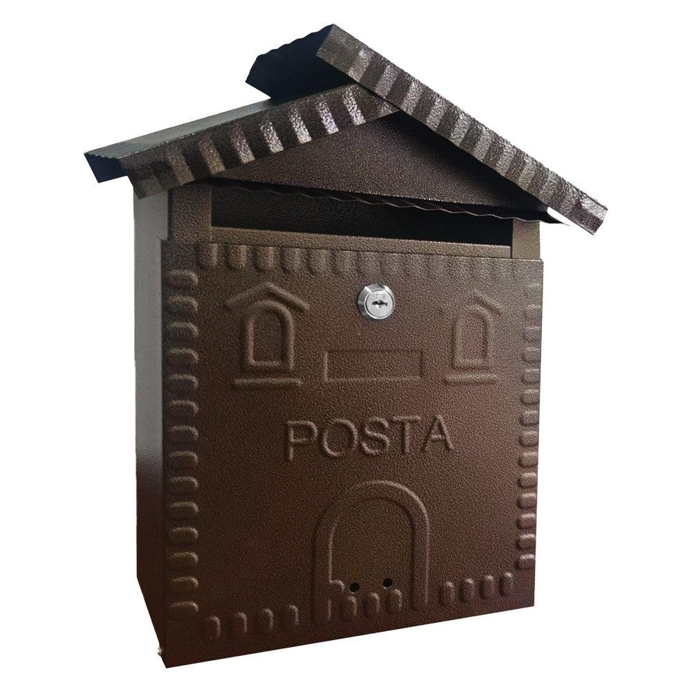 CASSETTA POSTALE 'NARCISO' cm 26x10x h 32 - rame antico