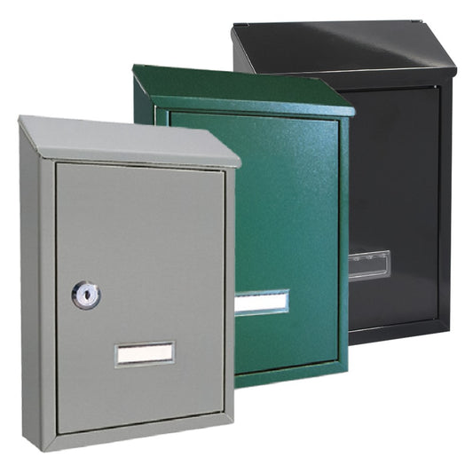 CASSETTA POSTALE 'NINFEA' cm 20,5 x 6,8 x H.30 - grigio argento