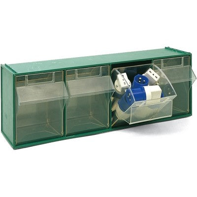 CASSETTIERA SOVRAPPONIBILE IN PP FOX 104 - MM 600x177x H.206 Misura: Verde LxPxH = mm 600x177x206