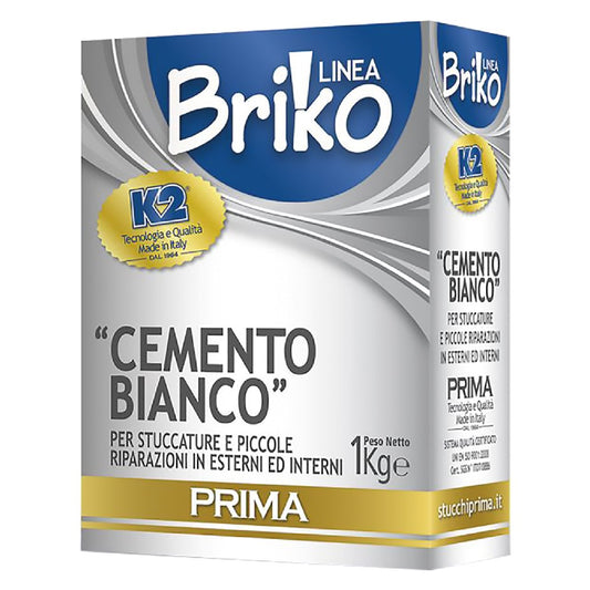 CEMENTO BIANCO IN POLVERE 'BRIKO K2' Kg. 4 - sacchetta