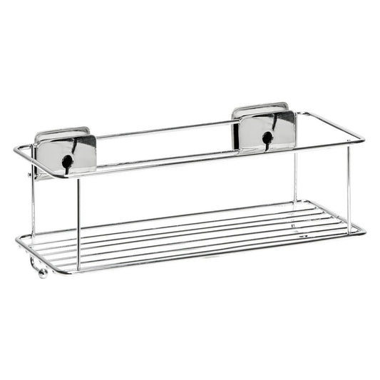 CESTELLO PER DOCCIA RIPIANO SINGOLO SERIE 'GRIP' cm 26 x 11,3 x h.12