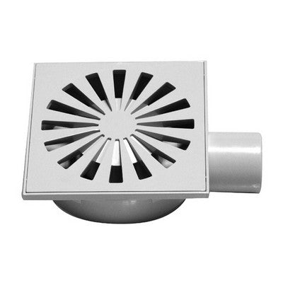 CHIUSINO SIFONATO GRIGIO IN ABS CON GRIGLIA Misura: mm. 150 x 150