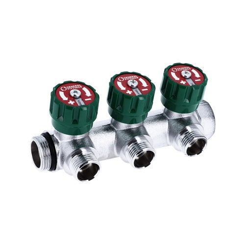 COLLETTORE 90° FASATO CON VITONI E DISCHETTO 1/2 Misura: 1" 2 vie 1/2