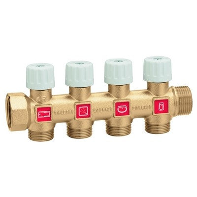 COLLETTORE COMPONIBILE CON RUBINETTI Misura: 3/4" x 2 deriv.