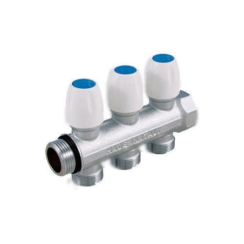 COLLETTORE CON RUBINETTO D'ARRESTO MAXIMA VERTI Misura: 3/4 4 vie 24x19fil D.18