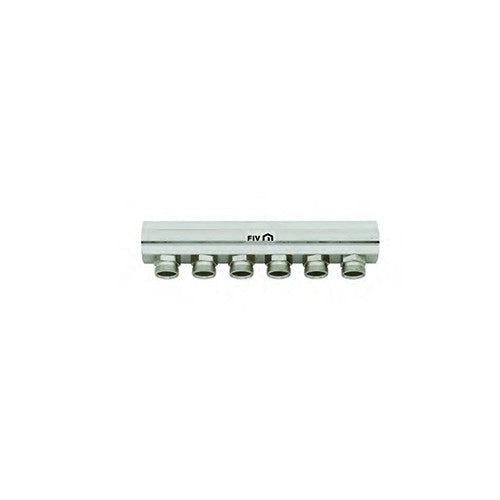 COLLETTORE DI DISTRIBUZIONE 3/4" DERIVAZIONI 24X19 INT. 36 Misura: 3/4 x 5 Vie L. 193 mm