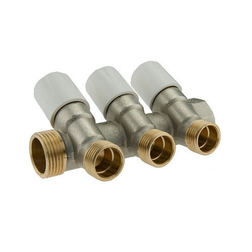 COLLETTORE DI DISTRIBUZIONE CON VITONI DI CHIUSURA Misura: 3/4 x 1/2 4 Vie