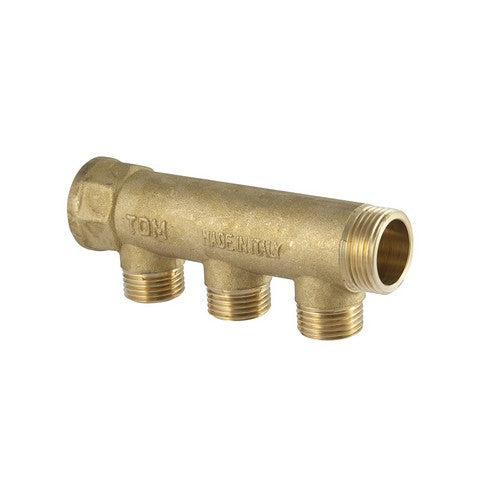 COLLETTORE LINEARE IN OTTONE GIALLO USCITA 3/4 EUROCONO Misura: 1" x 3/4 2 Vie