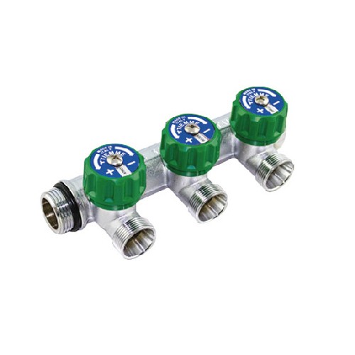 COLLETTORI CON RUBINETTI D'ARRESTO MAXIMA CORNER Misura: 1" 2 vie 24x19fil D.16