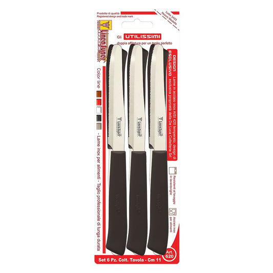 COLTELLI DA TAVOLA 'UTILISSIMI' lama mm 110 - manico nero