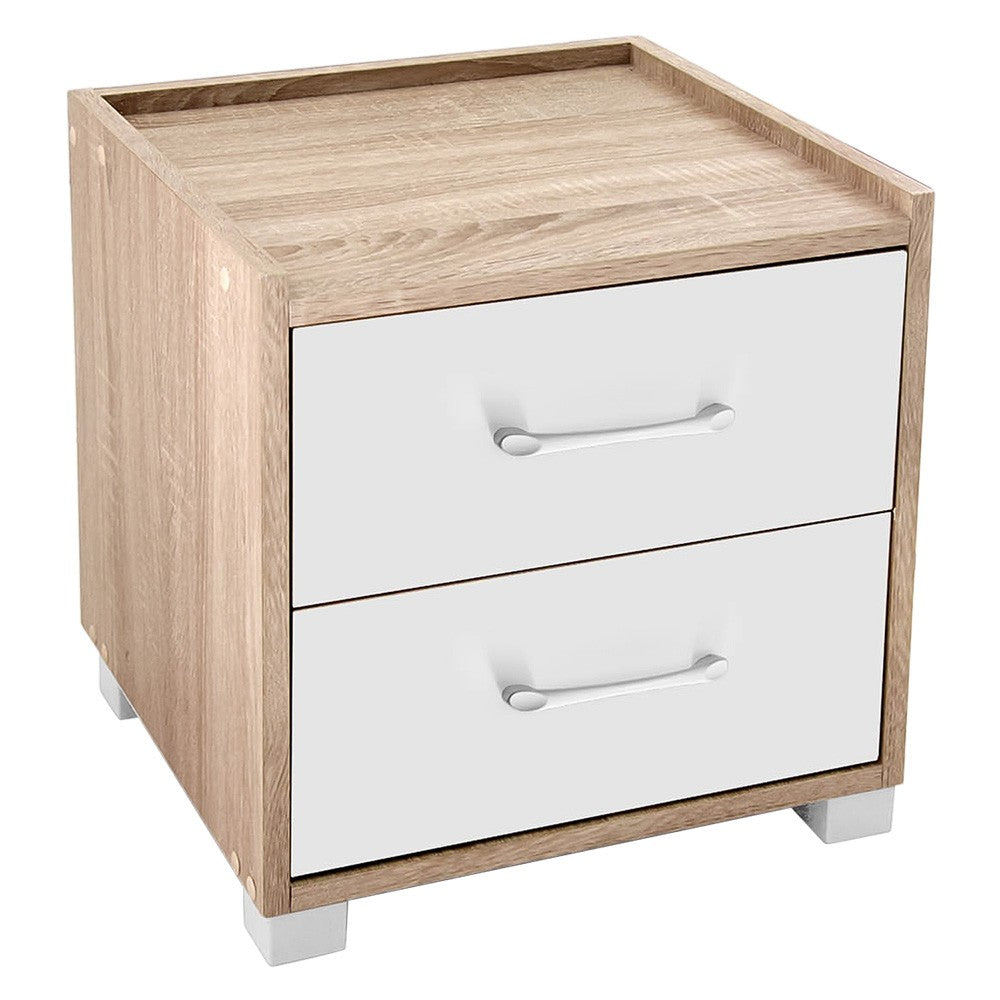 COMODINO LINEA 'ATENA' col. rovere + bianco