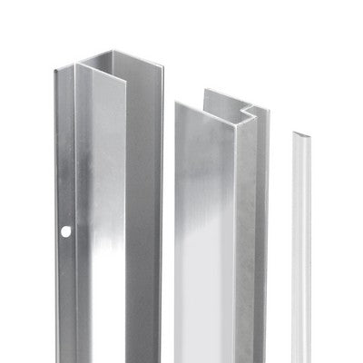 COPPIA PROFILI PER FISSAGGIO A MURO PER WALK-IN ESSENTIAL Misura: H 190 cm - Arg. luc.