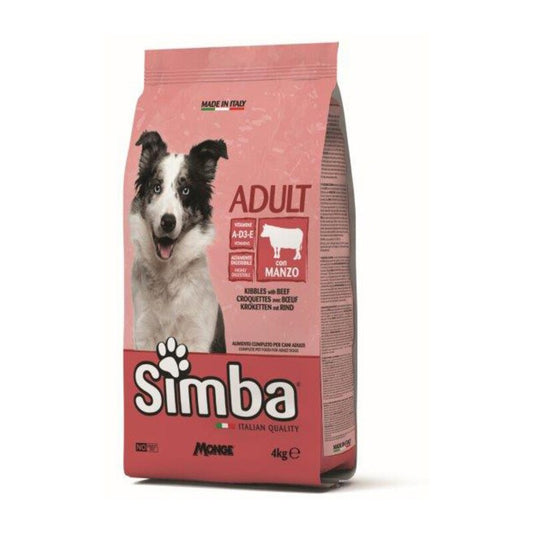 CROCCHETTA CANE MONGE SIMBA  4 KG ADULT MANZO