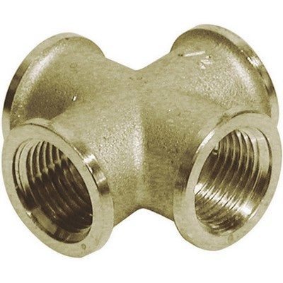 CROCE FEMMINA IN OTTONE GIALLO Misura: Diam. 1/2
