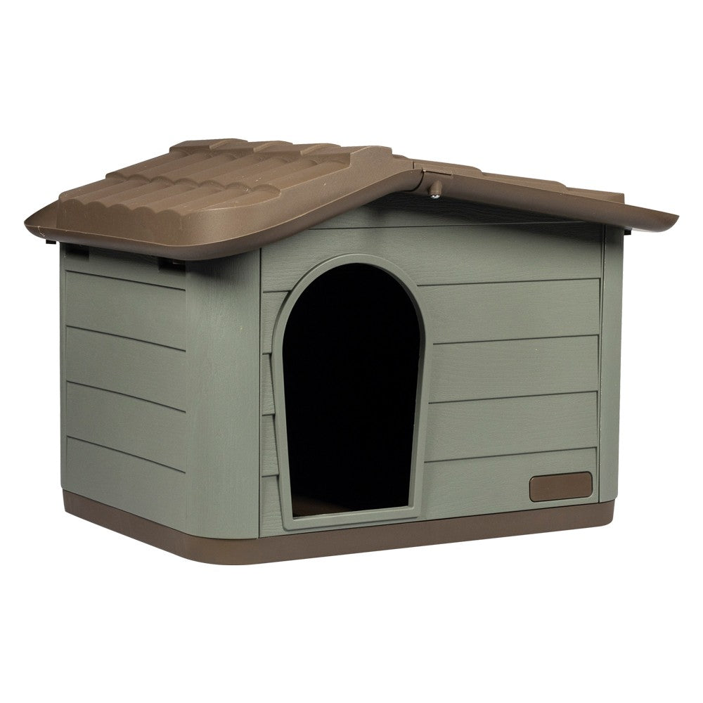CUCCIA CON TETTO INCLINATO 'CLASSIC ECO' mini verde - cm 60 x 51 x h. 41