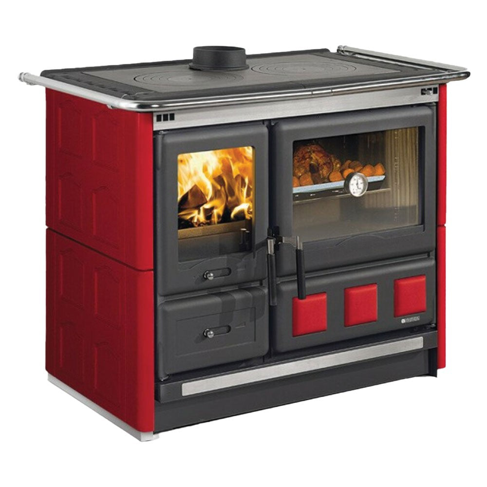 CUCINA A LEGNA 'ROSA XXL VST MAIOLICA' 8,5 kW - colore bianco infinity