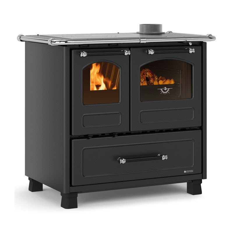 CUCINA LEGNA 7,5 KW FAMILY 4.5 NERO ANTRACITE V4