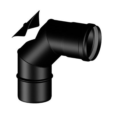 CURVA 90° MF CON ISPEZIONE PELLET SMALTATO Misura: Diam. 100