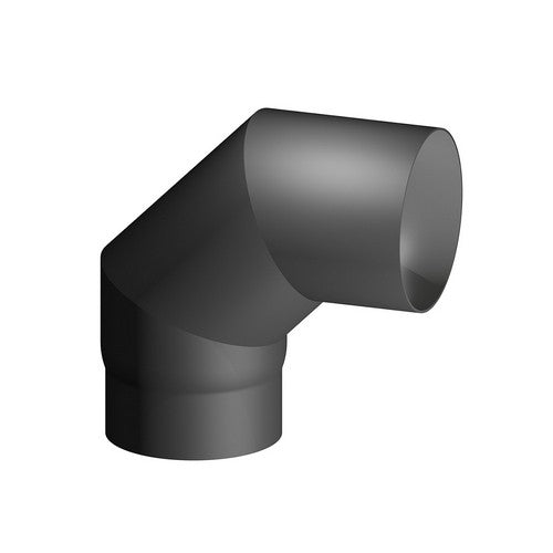 CURVA ACCIAIO AL CARBONIO SMALTATO 90° MF PER STUFE A LEGNA Misura: Diam. 130