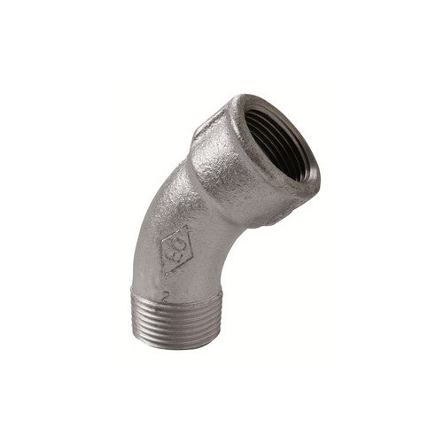 CURVA LUNGA MF 45° ZINCATA Misura: 1/2