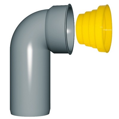 CURVA TECNICA CON TAPPO PROTEZIONE Misura: Diam. 40/46