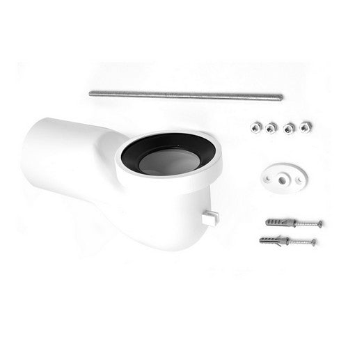 CURVA TECNICA PER WC D.110 + KIT STAFFA Misura: Diam. 110