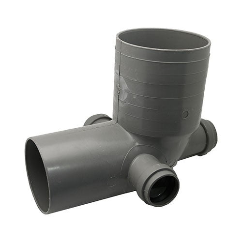 CURVA WC D.100 3 ATTACCHI Misura: Diam. 40 Destro/Sinistro/Poste