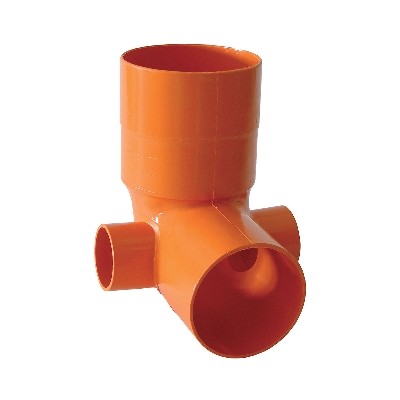 CURVA WC TIPO ALTA PVC ARANCIO Misura: 2 innesti D. 50