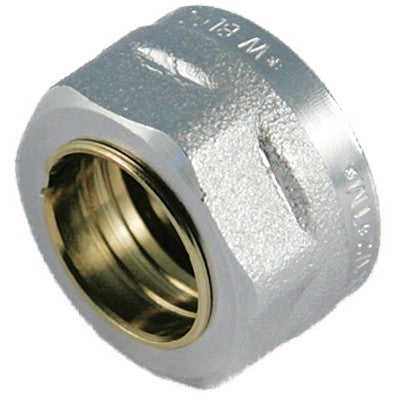 DADO CROMATO CON OGIVA E GUARNIZIONE PER TUBO RAME Misura: 1/2" x 12