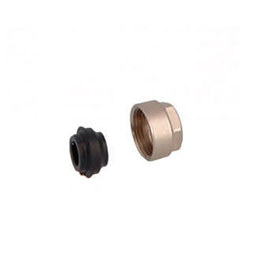DADO NICHELATO CON OGIVA E GUARNIZIONE PER TUBO RAME EK Misura: 3/4"EK x 12