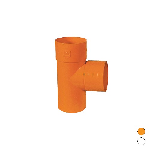 DERIVAZIONE 87° IN PVC ARANCIO Misura: Diam. 315 - Bianco