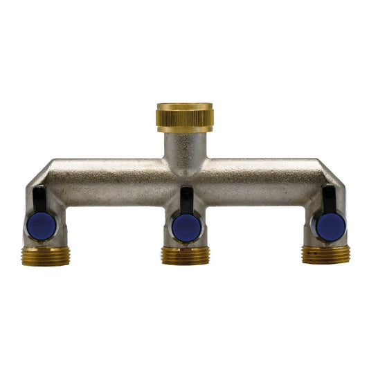 DERIVAZIONE IN METALLO A TRE VIE 3/4-3/4x3/4x3/4